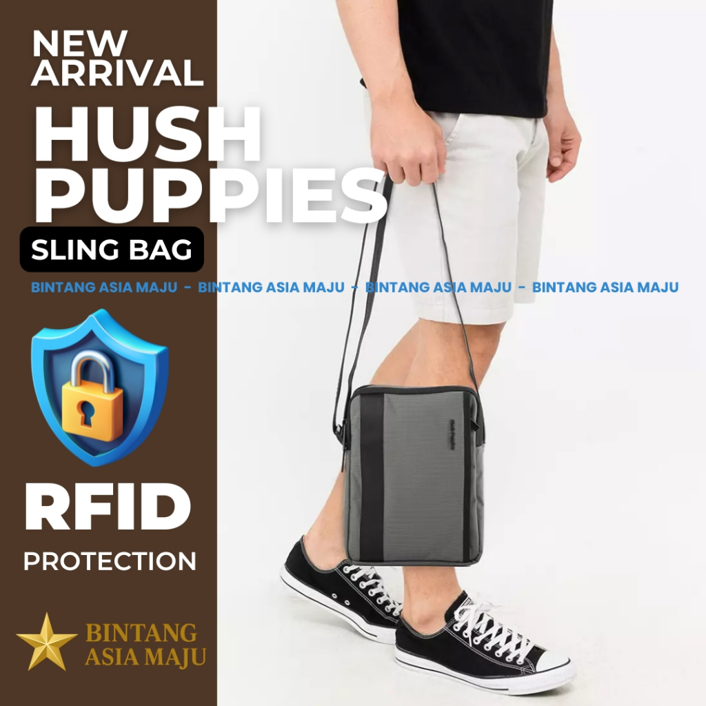 TAS SELEMPANG HUSH PUPPIES PRIA ORIGINAL SLING BAG NEW ARRIVAL