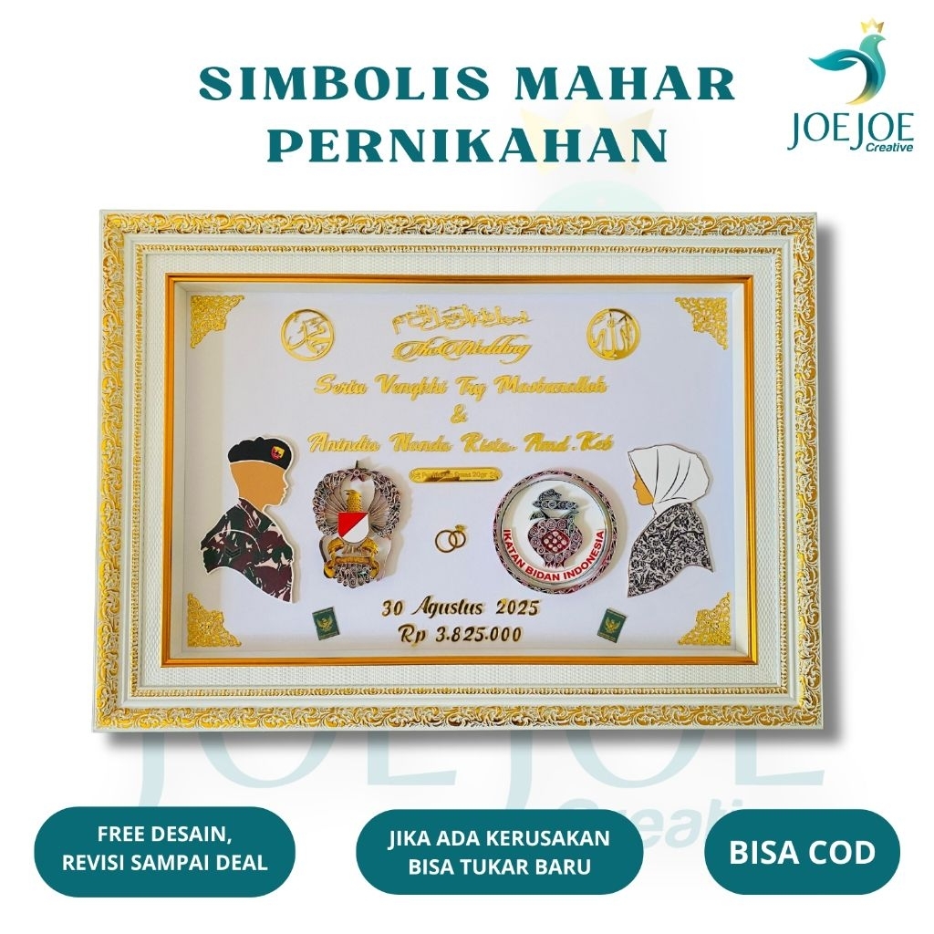 Mahar Pernikahan Logo Profesi Logo Instansi TNI POLRI Mahar Kekinian Kombinasi Siluet dan Logo Mahar