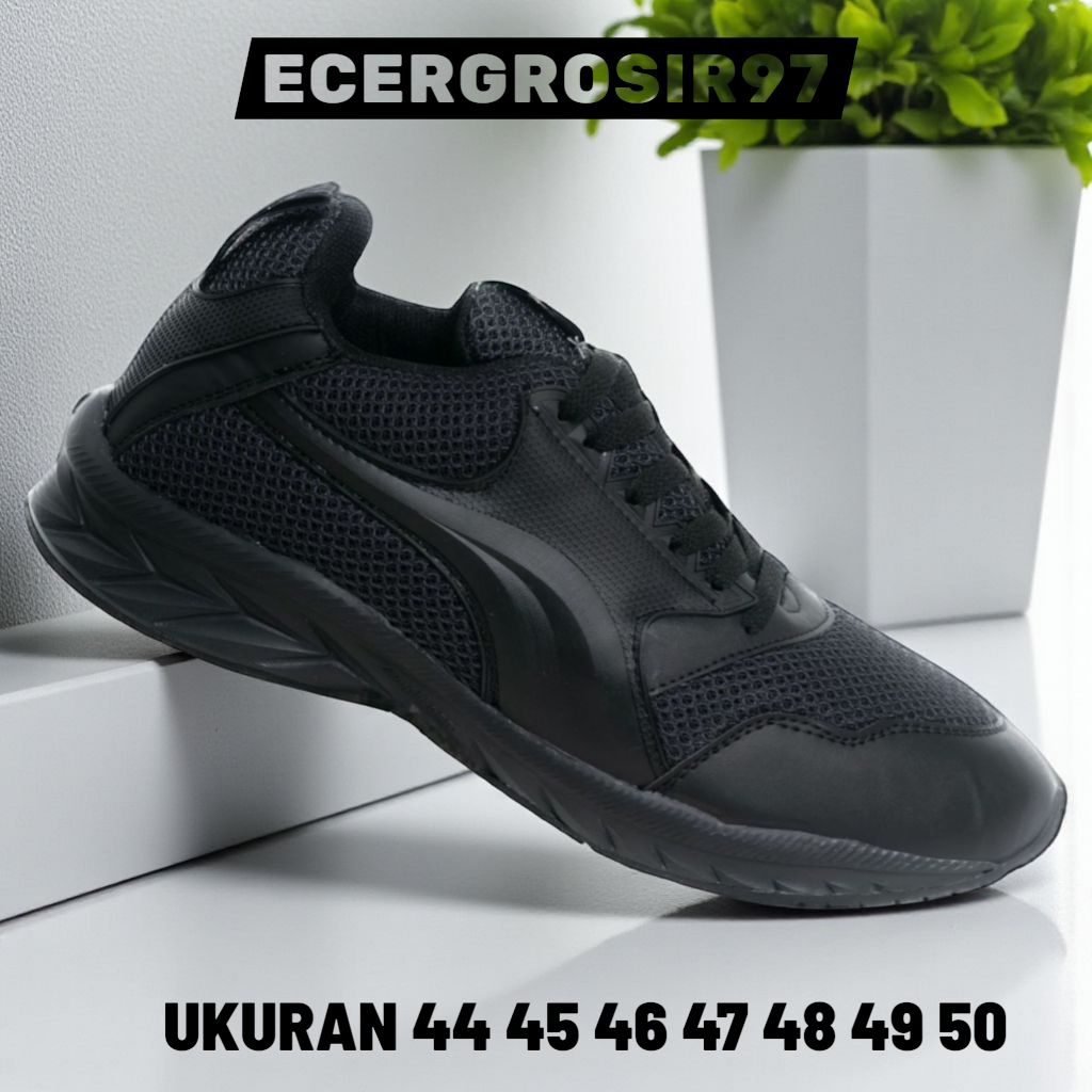 sepatu hitam polos ukuran big size 44 45 46 47 48 49 sepatu santai sepatu joging sepatu lari sepatu 