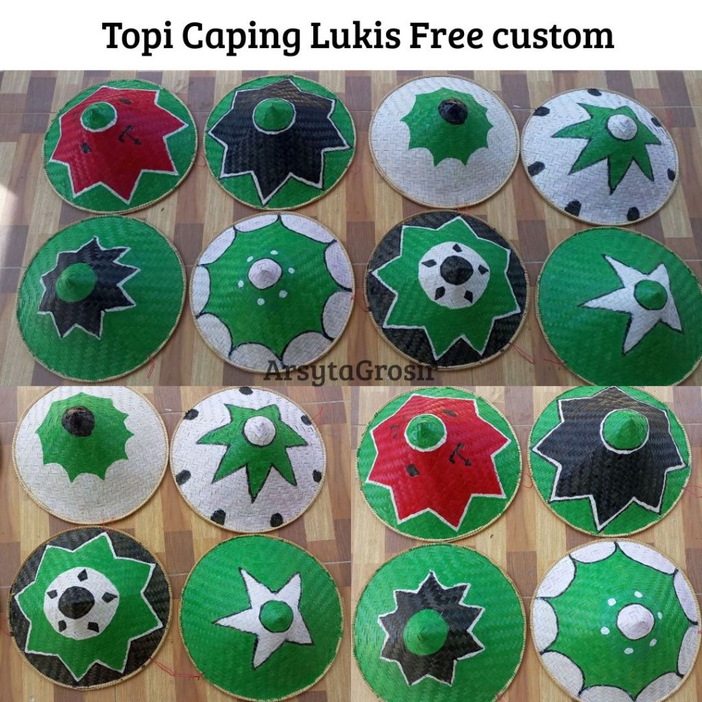 caping lukis anak - caping lukis petani - caping lukis anak SD