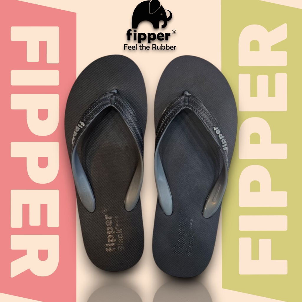 FIPPER BLACKSERIES MAN GREY - sandal jepit pria