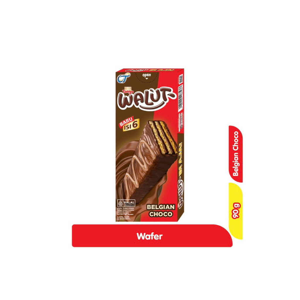 Tango Walut Wafer Cokelat Belgian Box 90 gr