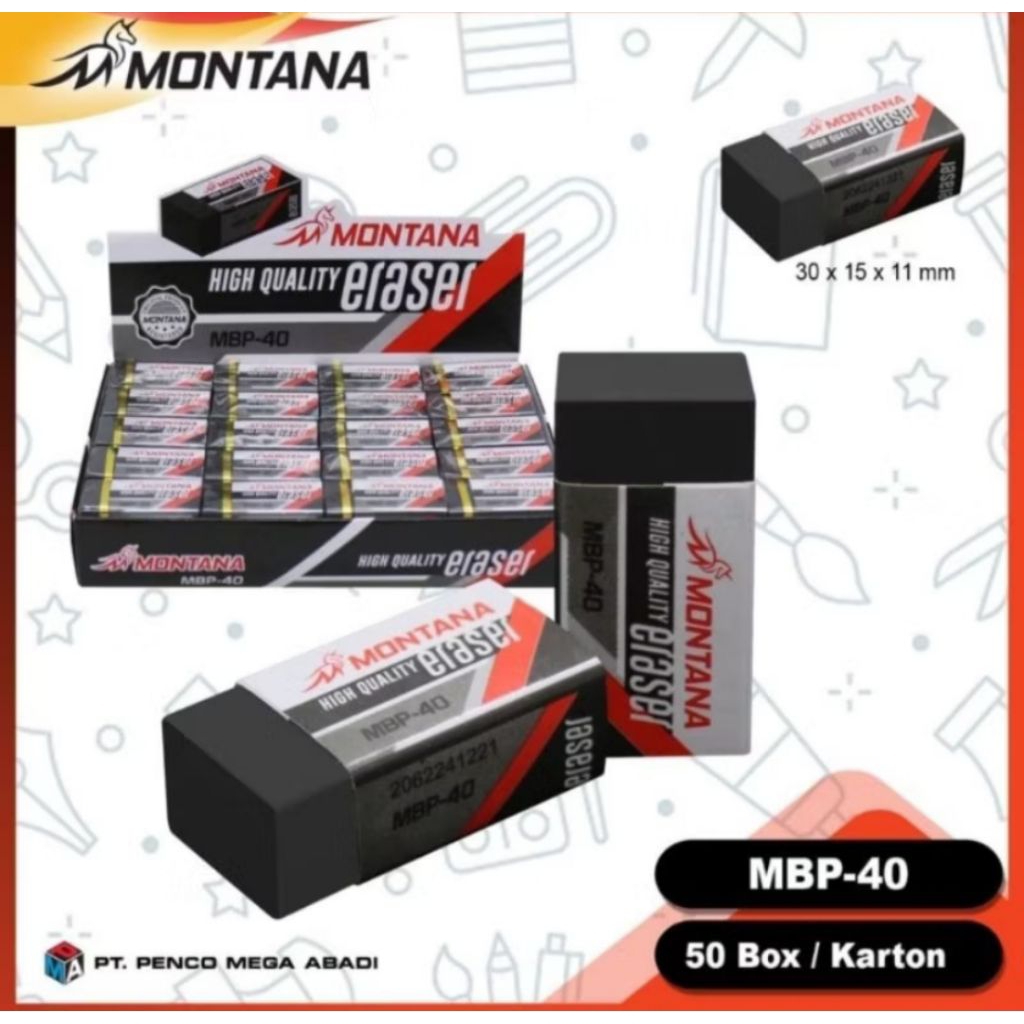 

Penghapus Hitam Montana (Ecer) / Hapusan Montana