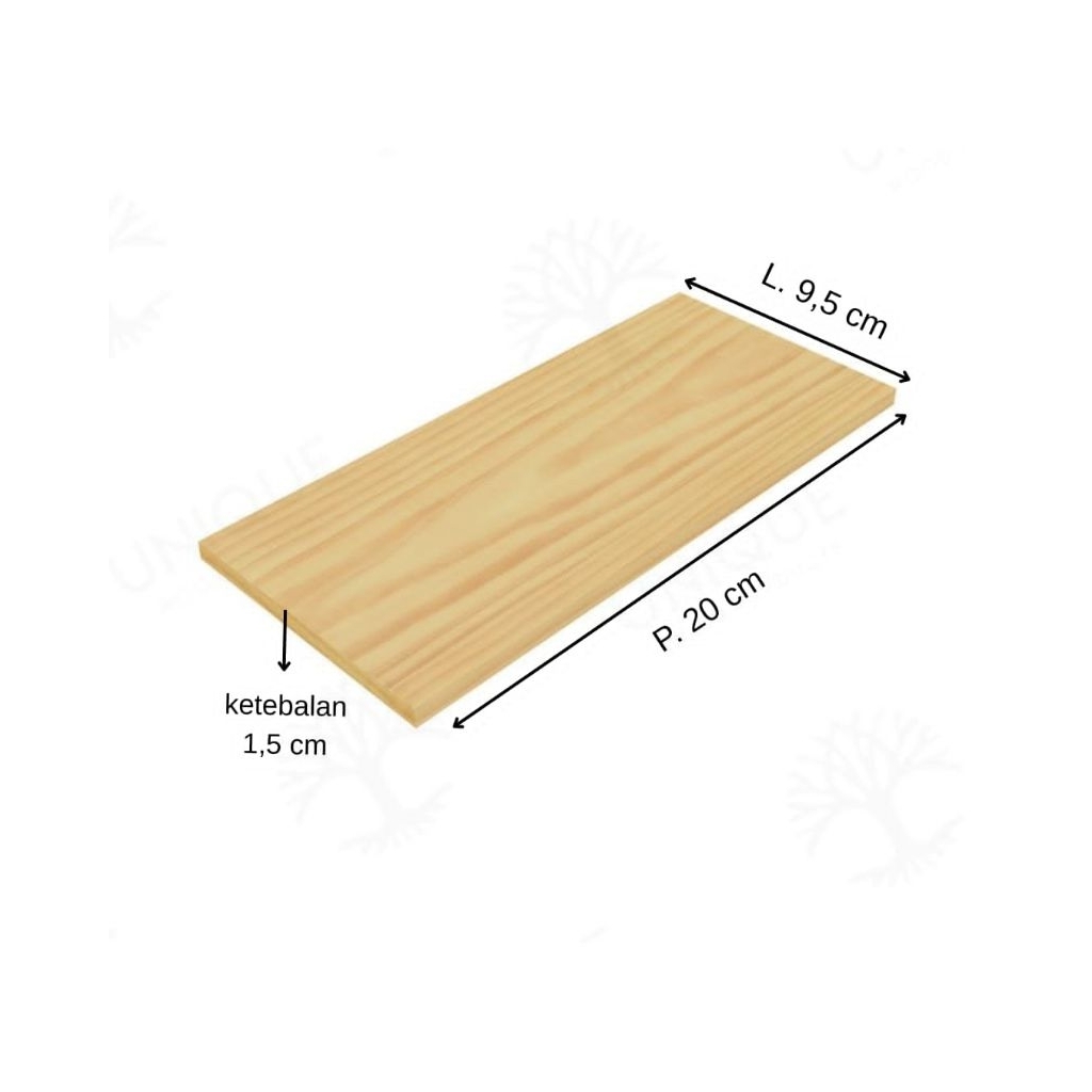 Rak Ambalan Kayu Jati Belanda Polos Ukuran 20cm,30cm,40cm