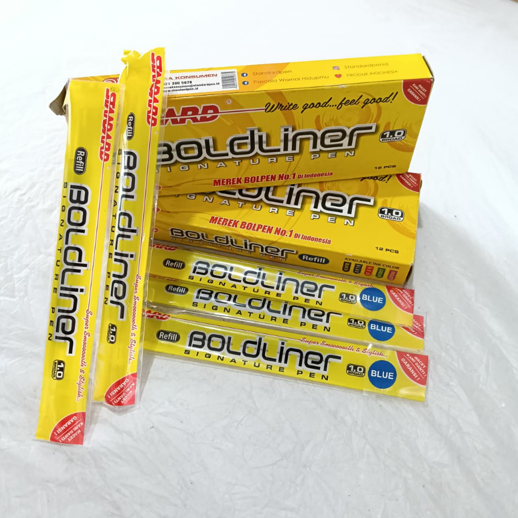 

1 Pcs Refill Pena Baldliner Standard 1.0 mm Hitam & Biru