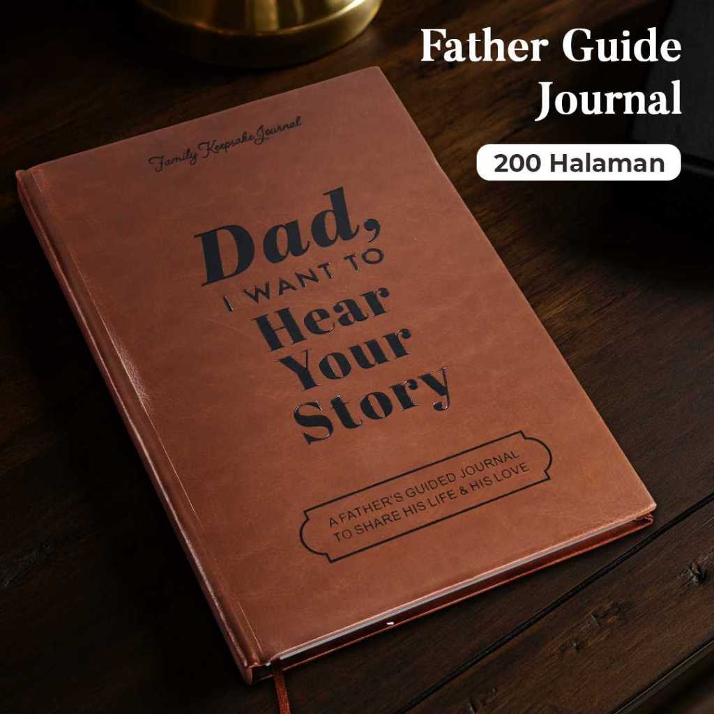 

BOKME Buku Jurnal Leather Journal Personalized Father Guided Notebook - BK3