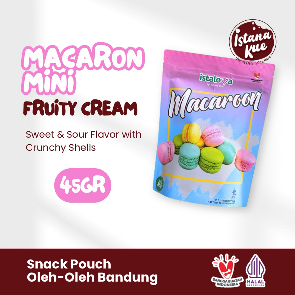 

Snack Macaroon Mini Cookies Cemilan Coklat Buah Manis Premium