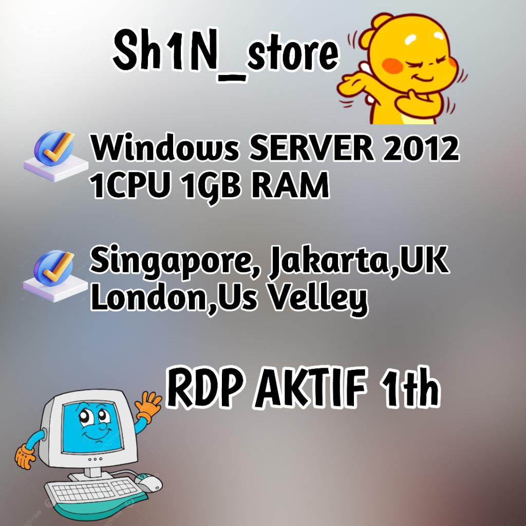 RDP / VPS WINDOWS SERVER 1 TAHUN