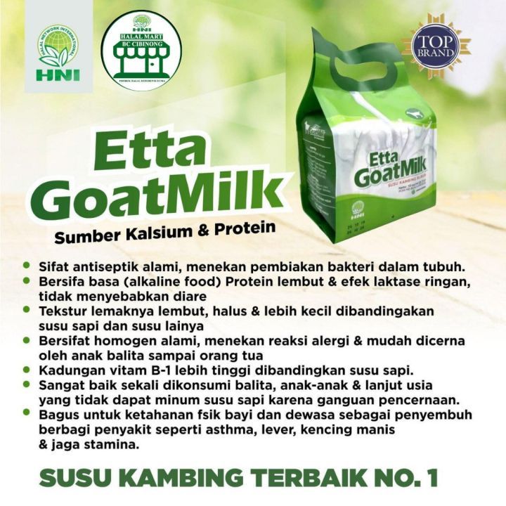 

ETTA GOAT MILK (EGM) ORI Kemasan Hijau enak, ojo di hapus
