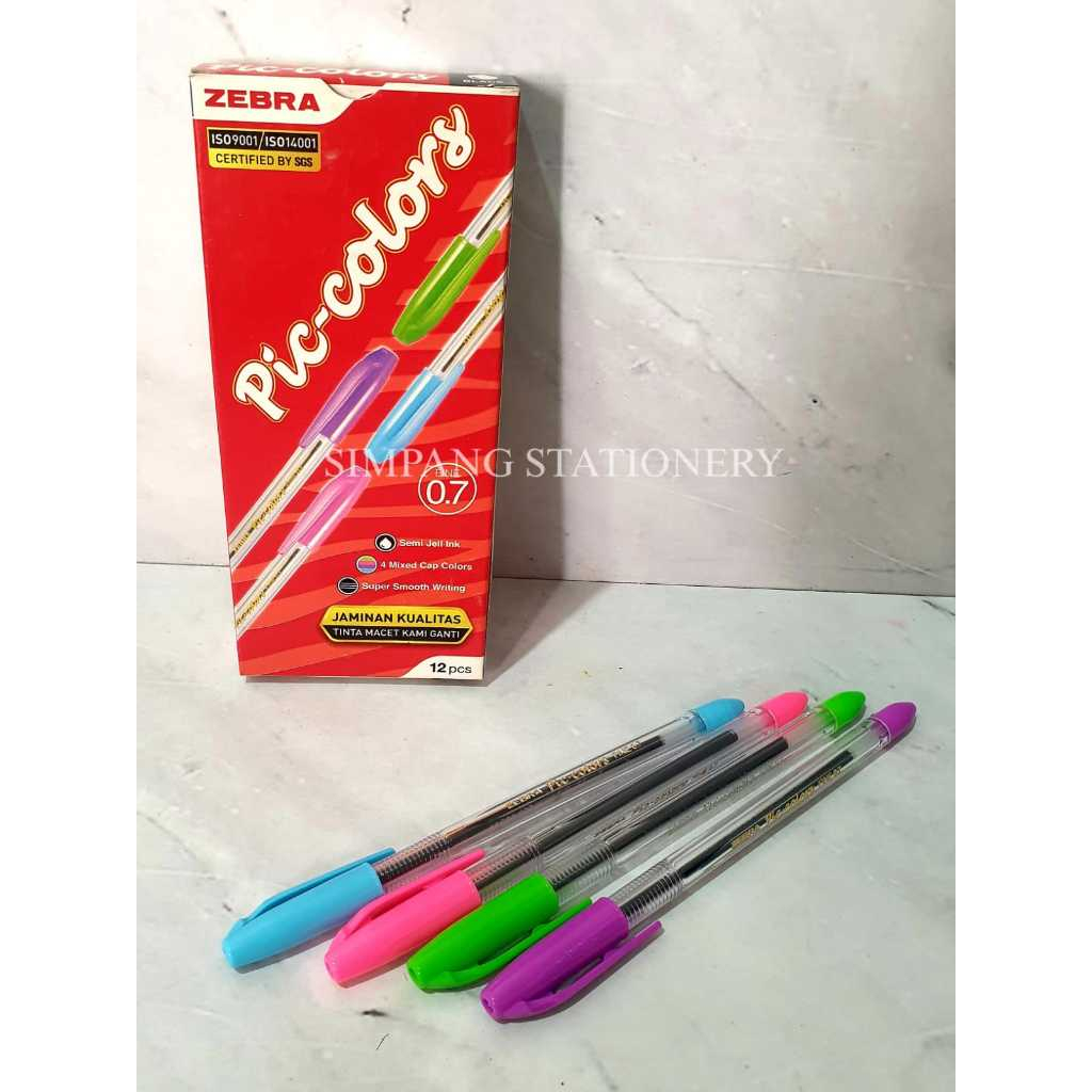 

Zebra Bolpen / Pulpen Pic-Colors / Piccolors 0.7mm 1 pak ( 12 Pcs )