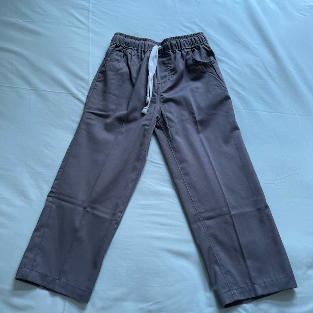 Preloved Celana Panjang Anak Laki Cotton Drill Abu Grey