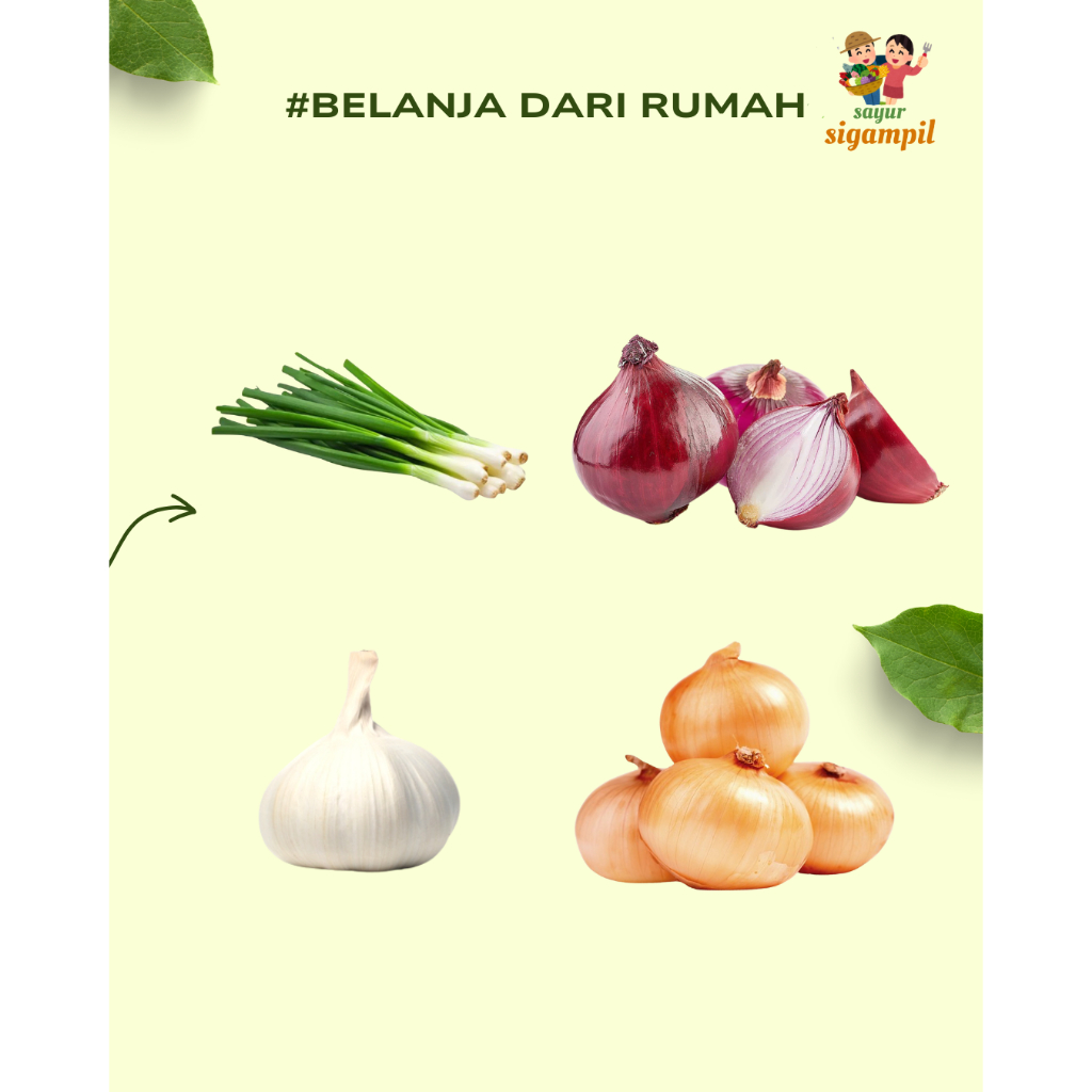 

Bawang Daun / Merah / Putih / Bombay Segar 250gr