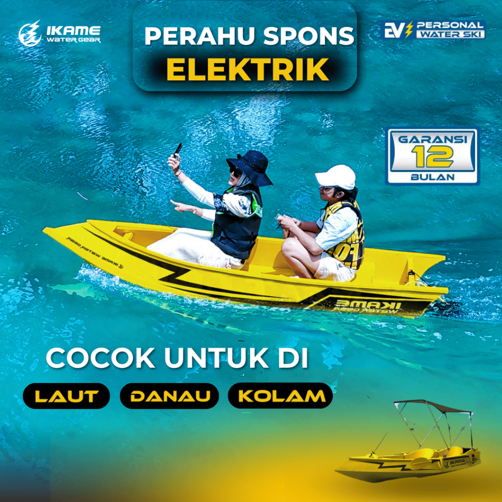 electric spon boat IKAME / perahu spons listrik / perahu listrik portable / Perahu Spons Motor Listr