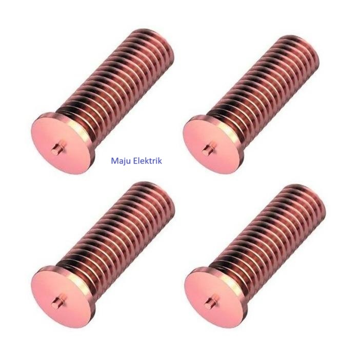 1PAK(100PCS) M3X6 CD STUD WELDING STEEL WITH COPPER PLATED / BAUT LAS TEMBAK BESI LAPIS TEMBAGA