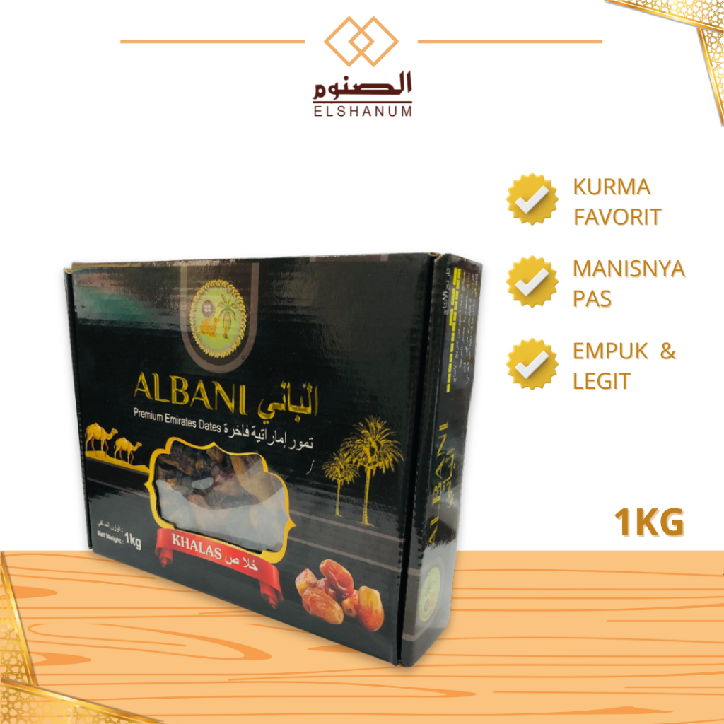 

Kurma khalas 1 kg asli 100% original ALBANI / Kurma khalas premium 1 kg / Kurma Khalas 1 kg ELSHANUM