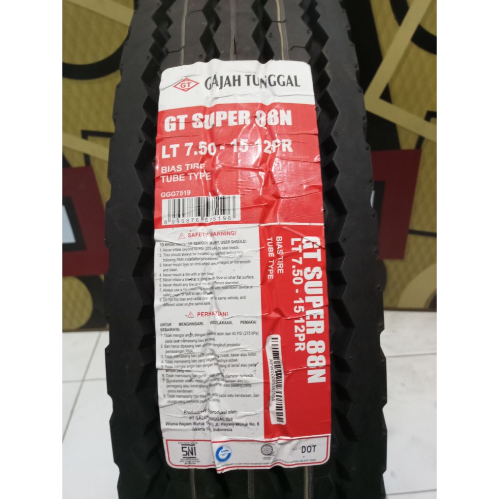 Ban Gajah tunggal. 750-15/12