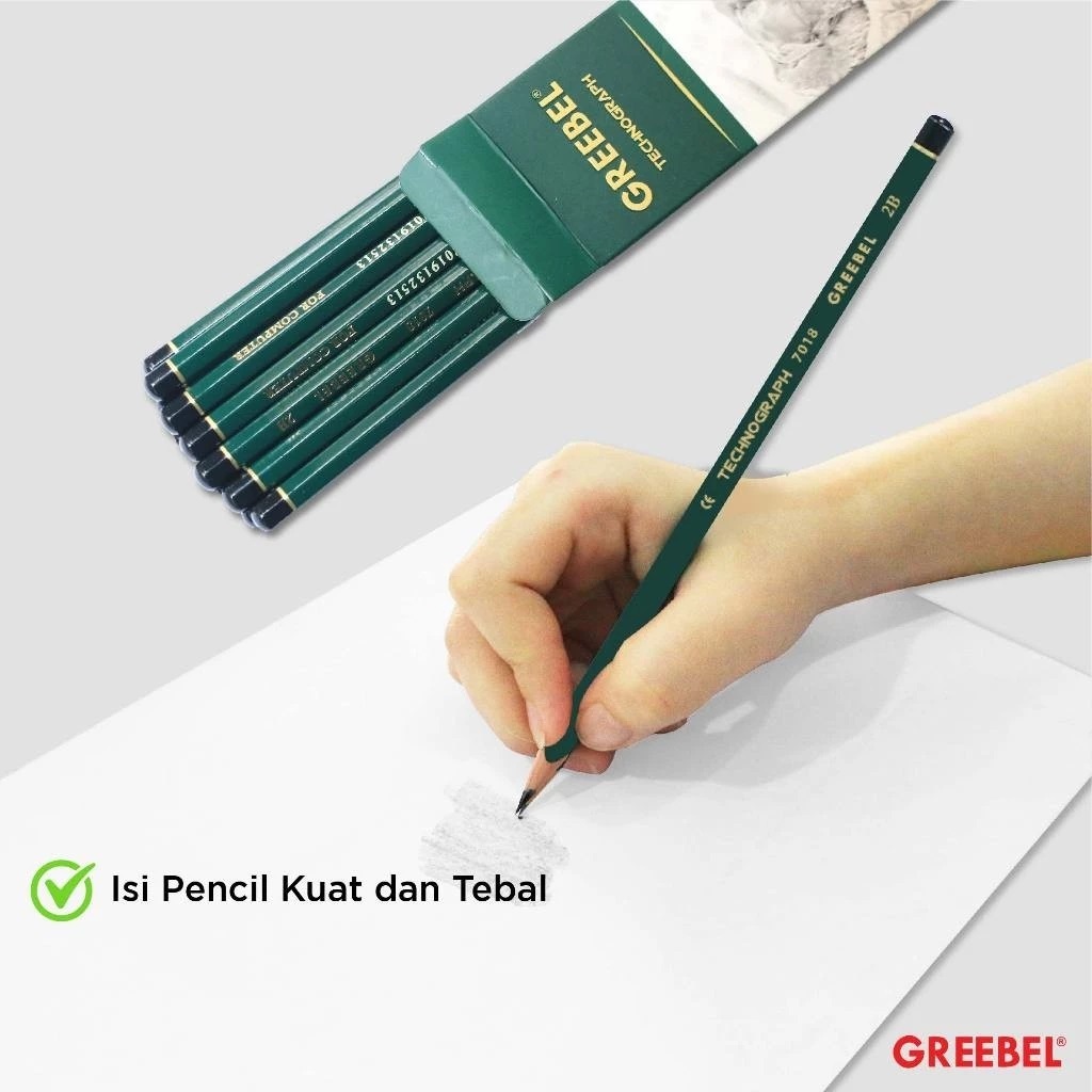 

Greebel Pensil 2B Technograph 7018 For Computer ( 1 Pcs )