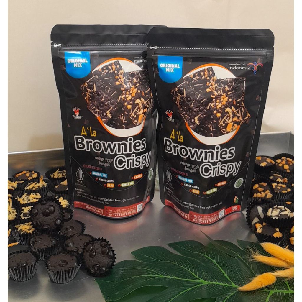 

Brownis original mix keripik 100grm