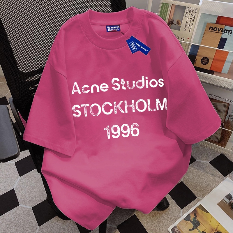 DSSTORY | Korean style Acne Studios STOCKHOLM 1996 print  Anti-Uv50+ T-shirt |Atasan Wanita| Kaos Wa