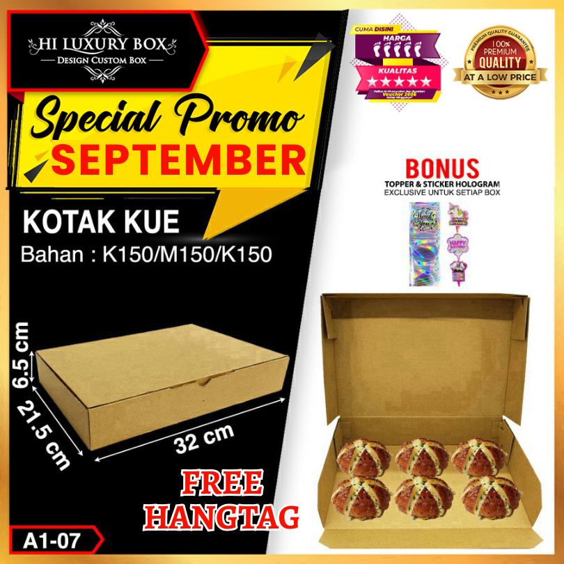 

Kotak Kue | Dus Kue | Kotak serbaguna | Kraft | Murah 32x21,5x6,5 |A1-07