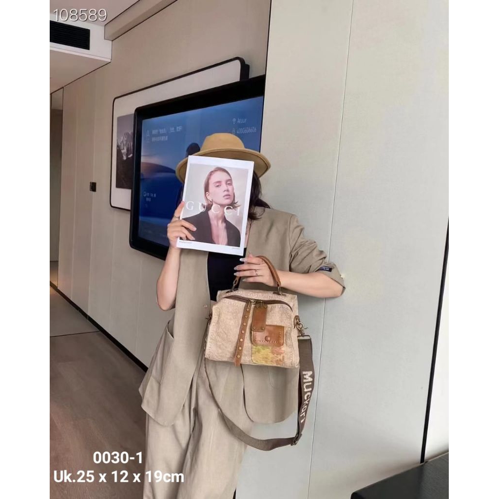 Tas 3in1 Kanvas Tas Wanita Fashion Mojito Import *0030-1