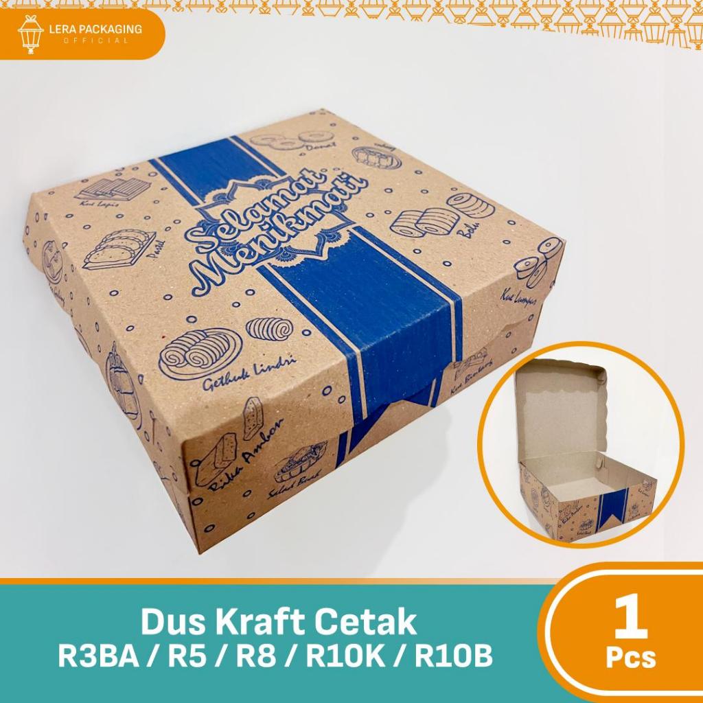 Kotak Dus Kraft Coklat PRINTING/Kotak Dus Nasi/Kotak Dus Nasi Catering/ Kotak Dus Renda Coklat Non-l