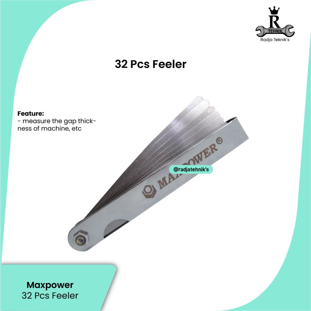 MAXPOWER 32 Pcs Feeler \ Pengukur Ketebalan \ Hand Tools Maxpower