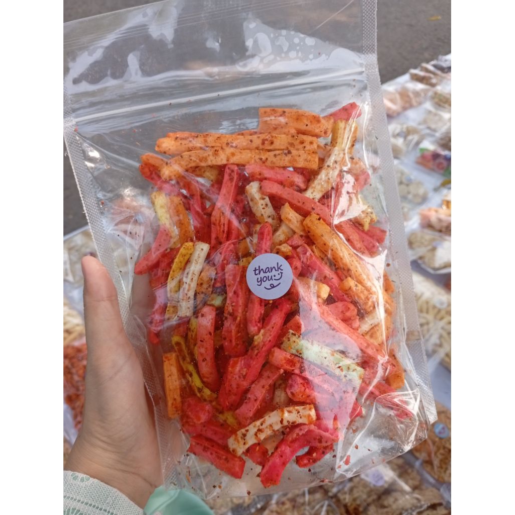 

cemilan serba 13.000 jajanan murah kekinian makanan pedas makaroni keripik usus basreng kerupuk seblak