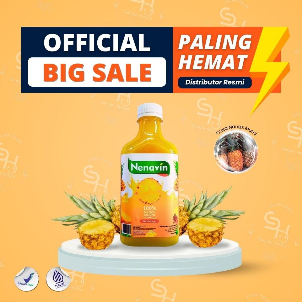 

NENAVIN - Cuka Nanas Asli 100% - Bantu Kontrol Gula Darah - Kaya Insulin Alami - Halal & BPOM