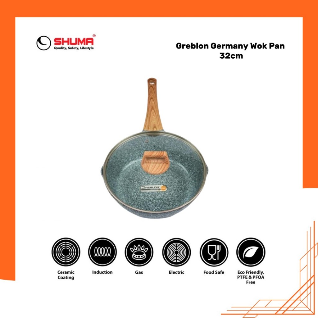 Greblon Germany Wok Pan 32cm Shuma