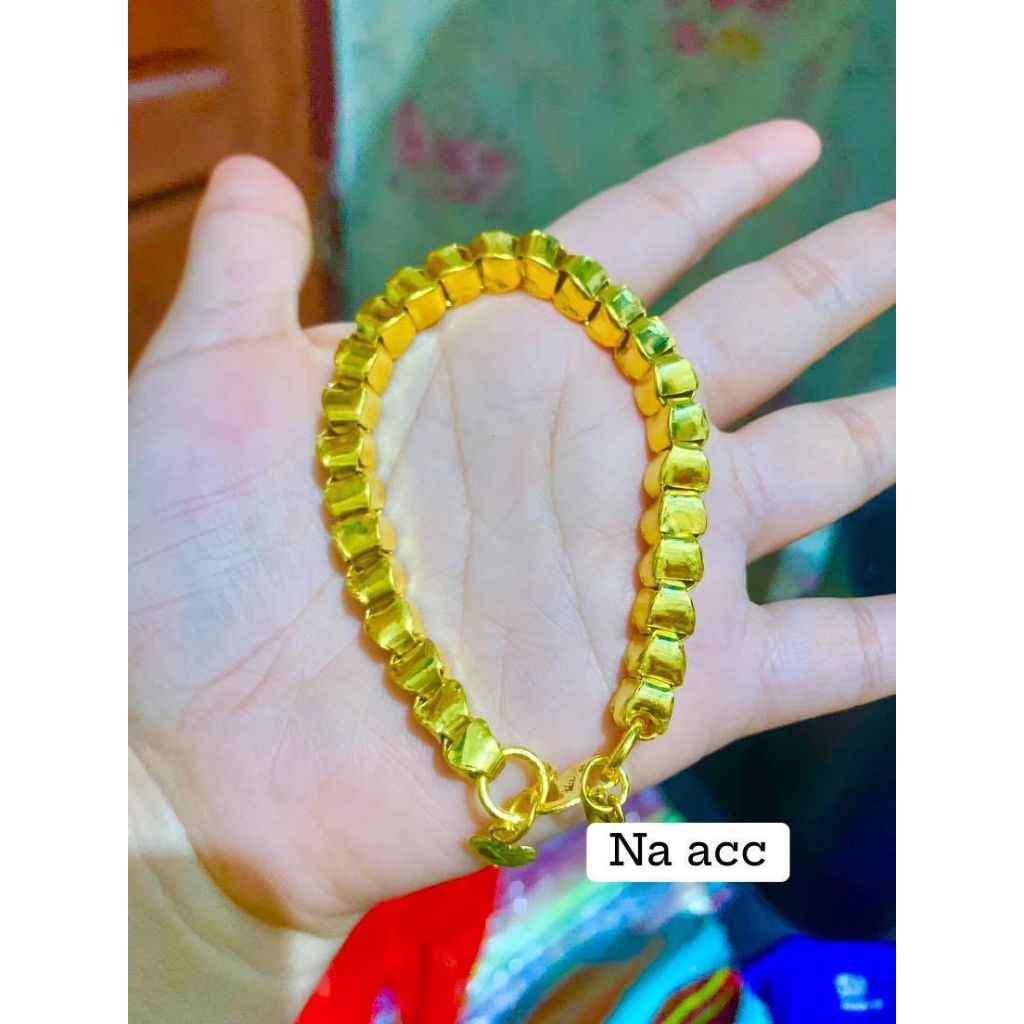 gelang padi 5 suku lapis emas