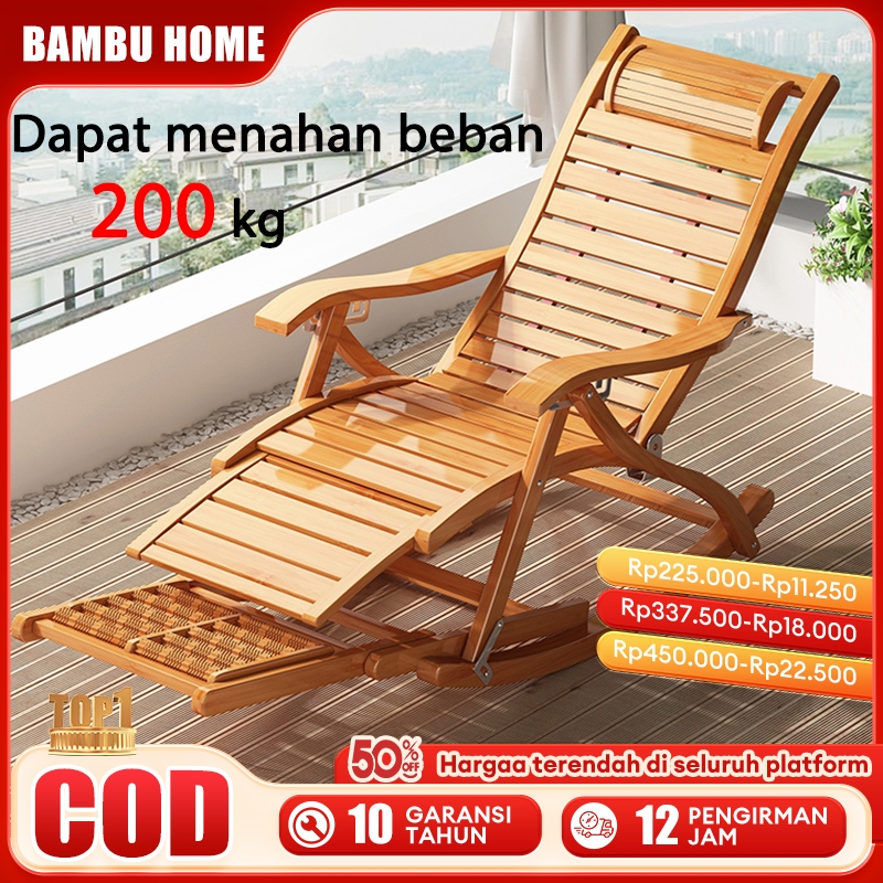 Kursi Goyang Kayu Kursi Lipat Kursi Santai Sofa Kursi Malas Kursi Ruang Tamu Kursi Tidur Multifungsi