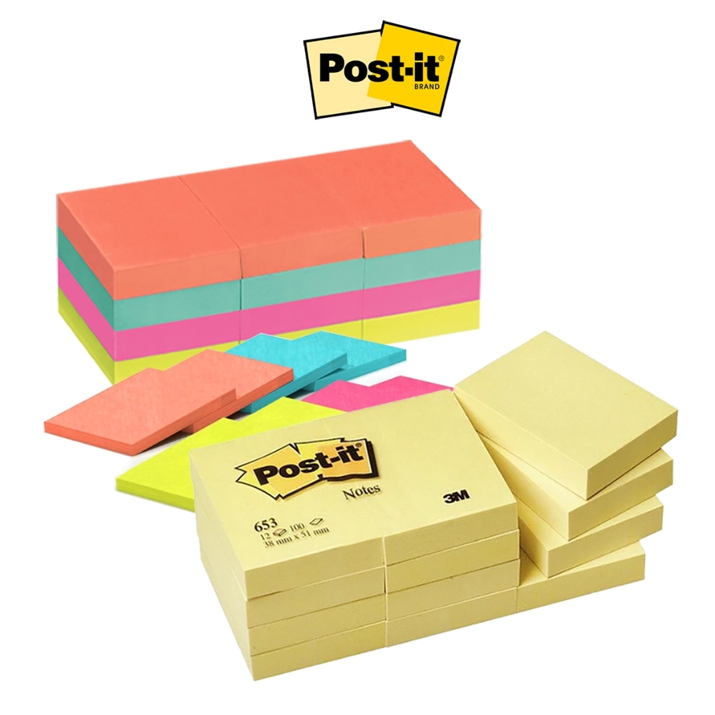 

STICK NOTE POSTIT 653 12AN sticky notes poptimistic 1.5 x 2inch (38x51mm)