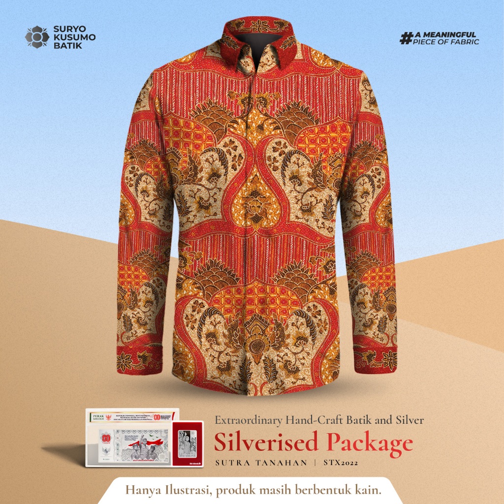 Suryo Kusumo Batik - Kain Batik Tulis Sutra ATBM Exclusive - Sekar Merah