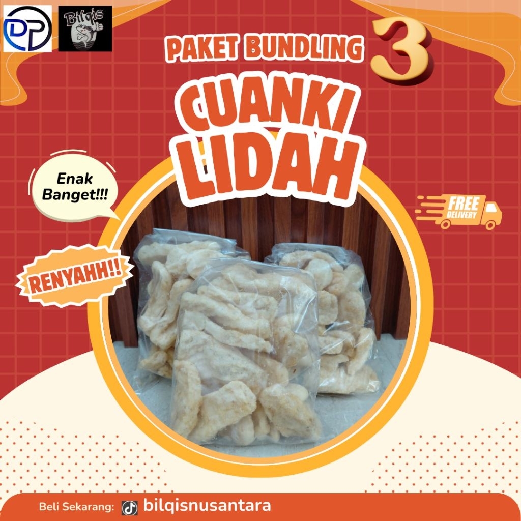 

PAKET BUNDLING Cuanki Lidah isi 3 bungkus