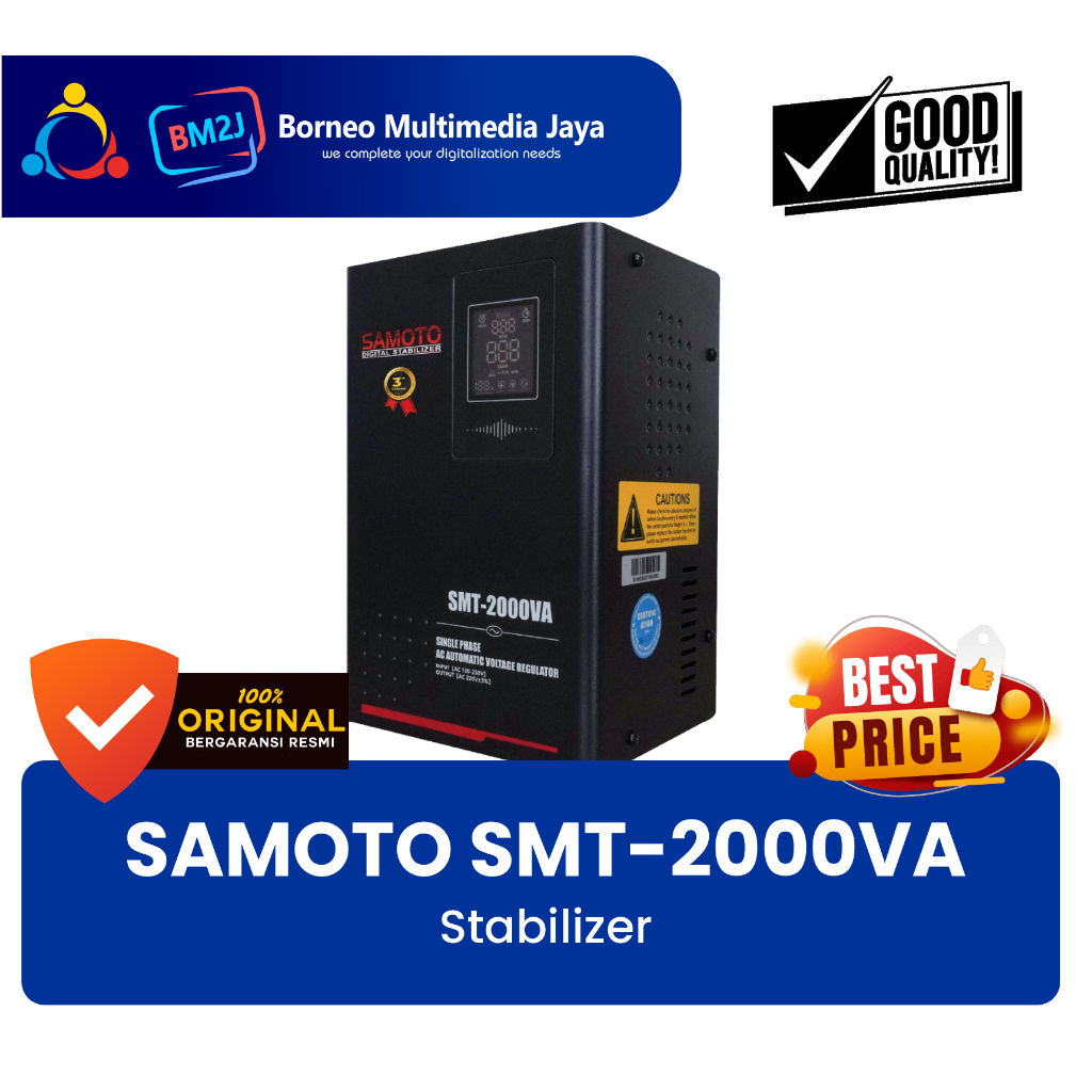 SAMOTO Stabilizer 2000VA Stavolt Single Phase Stavolt SMT2000VA Stabiliser SMT