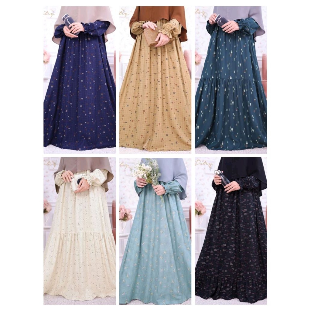 Nightgown Vintage Dress size XS dan S Ditsy