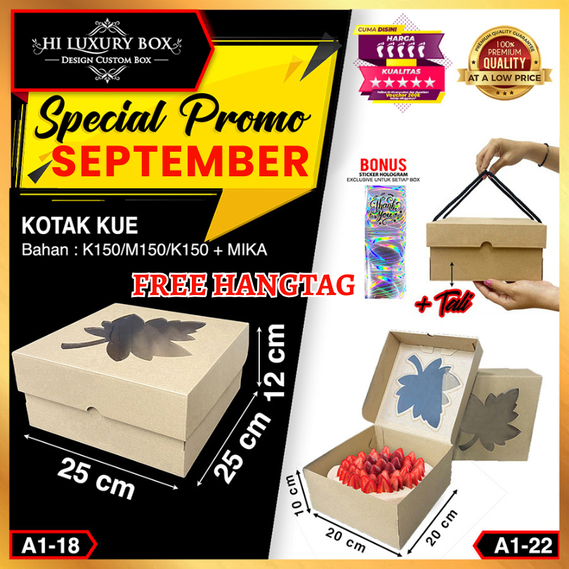 

Kotak Kue|Cake Box|Kotak Kue Mika|Dus Kue|Packaging|25x25x12 - A1-18