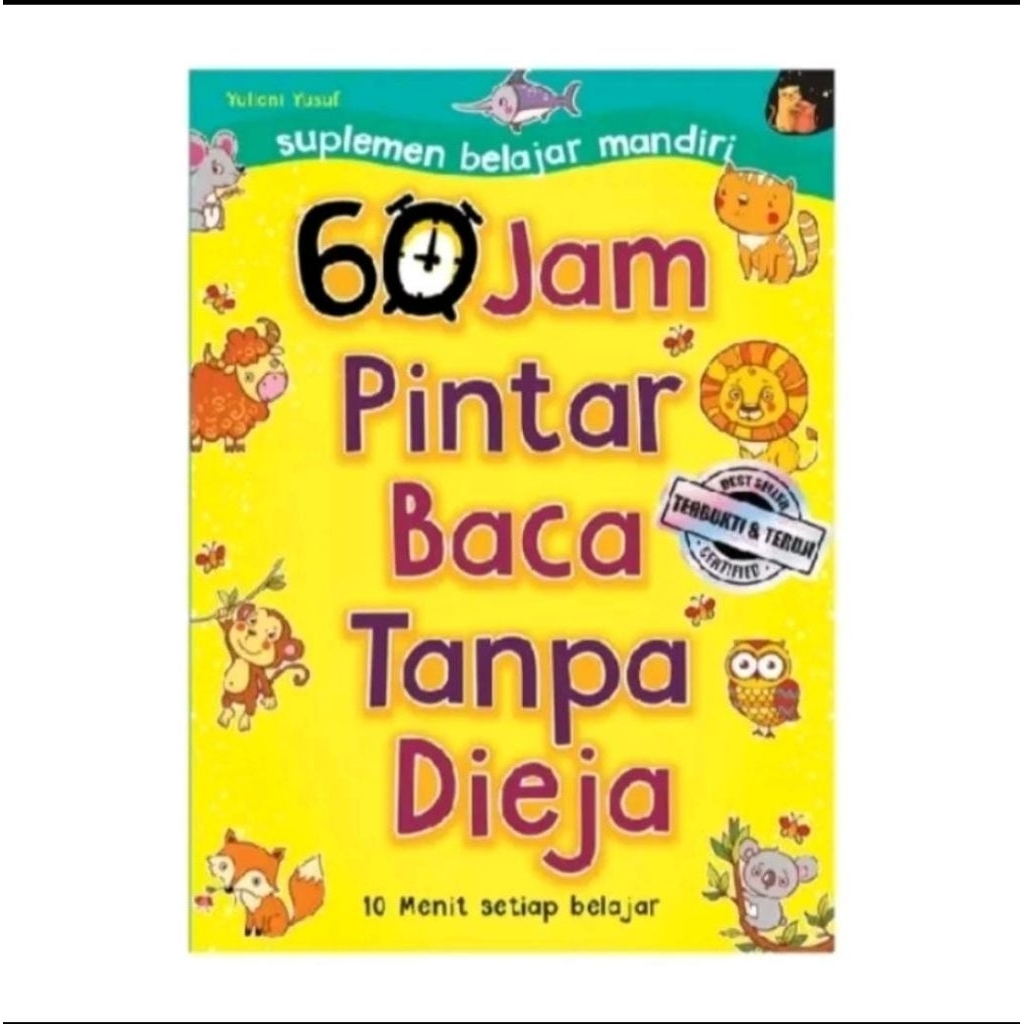 BUKU 60 JAM PINTAR MEMBACA TANPA DIEJA