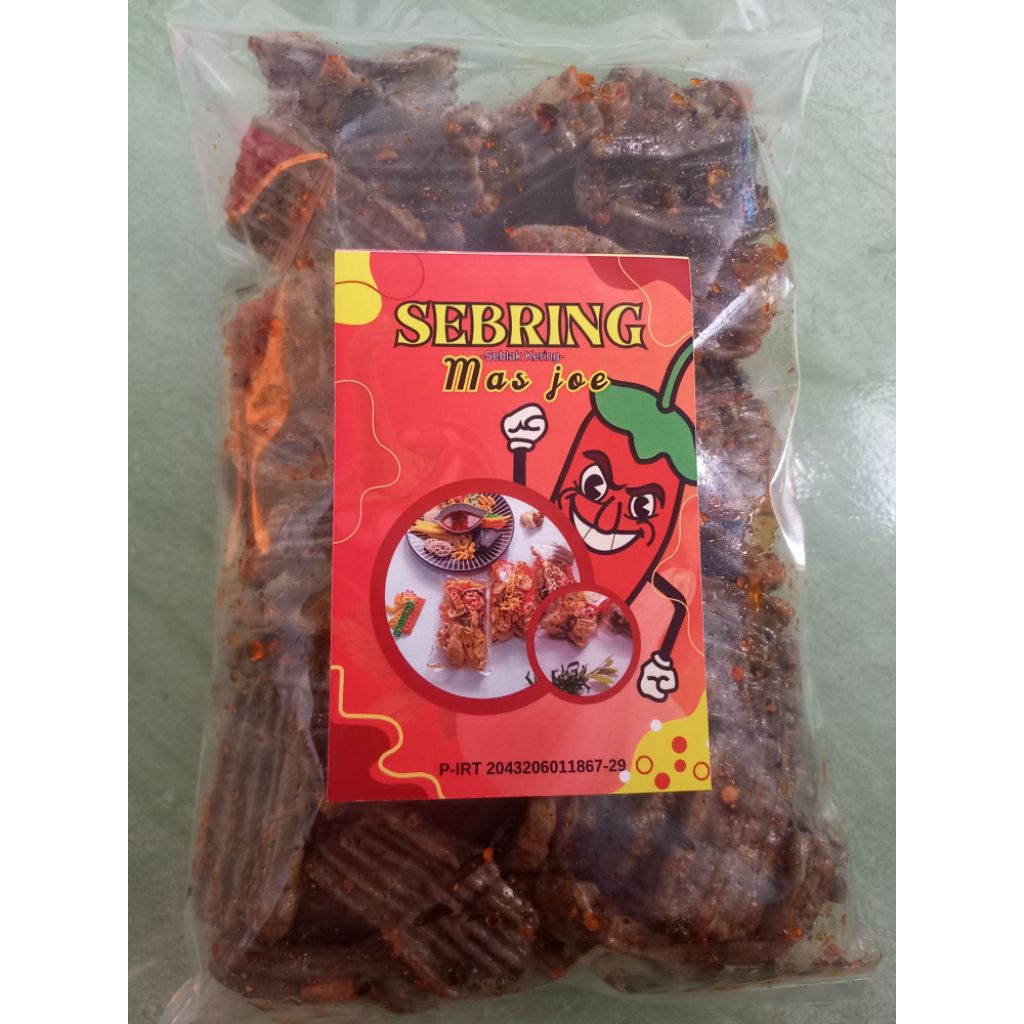 

Sebring (seblak kering) kerupuk jengkol original pedas daun jeruk