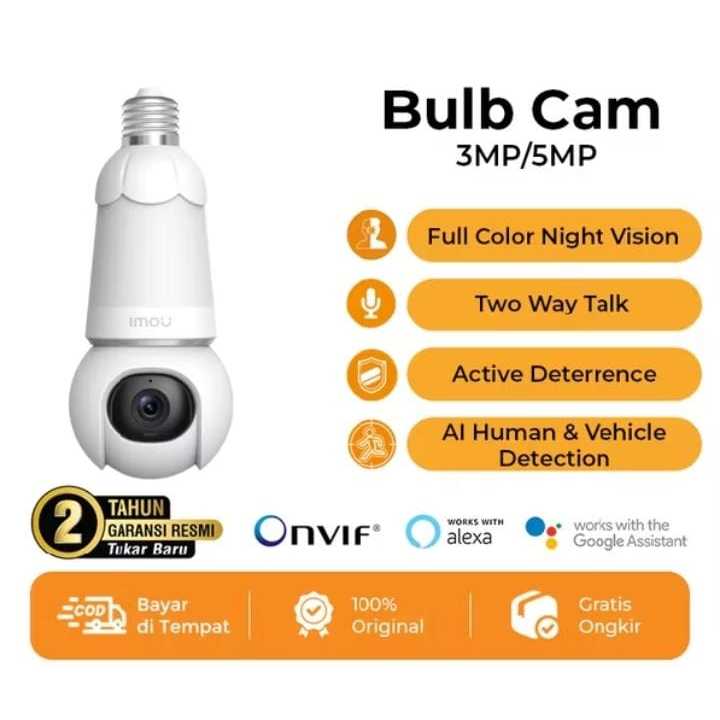 MC CCTV - IMOU  BULB 3MP & BULB 2C 3MP KAMERA SMART CCTV WI-FI 6 BOLAM -  ADA LAMPU DAN TANPA LAMPU