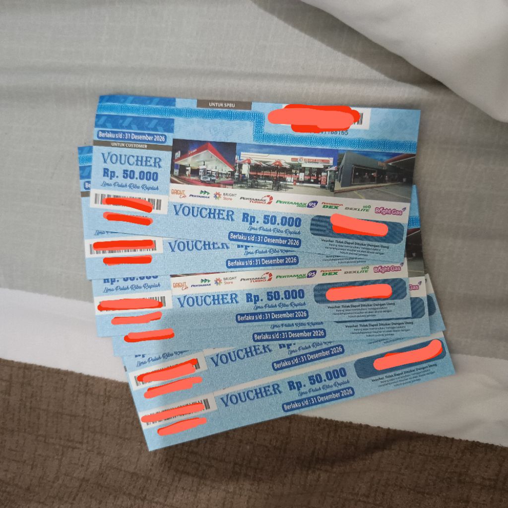Voucher Pertamina SPBU Bensin Gas Bright Supermarket 50k
