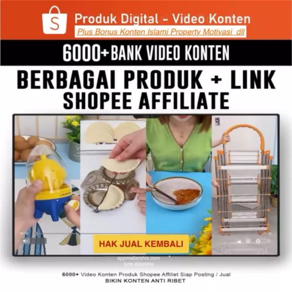 Ribuan Video Affiliate Shopee PROMO HANYA 19.000