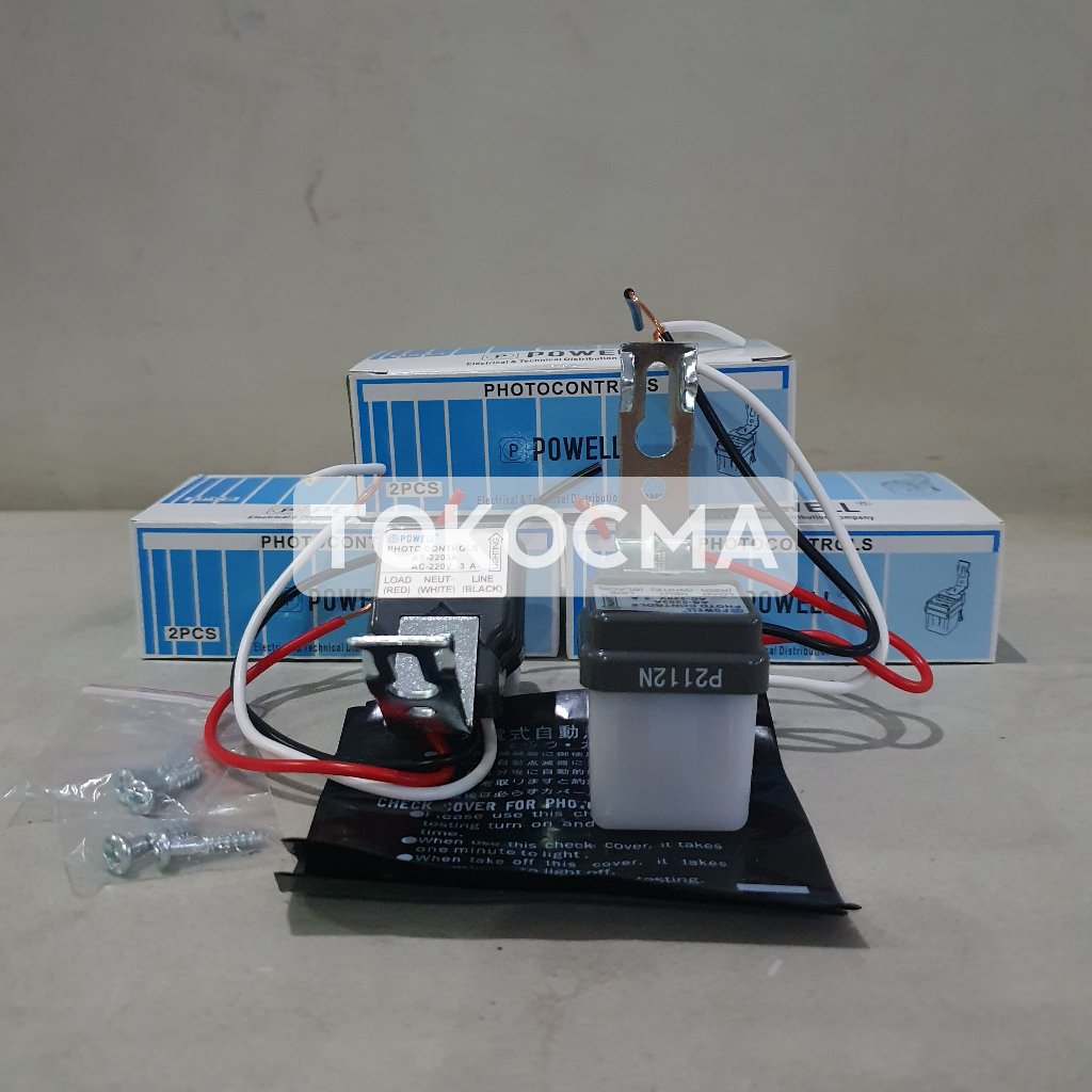 Photocell / Fotocell / Fotoswitch 6A Sensor Cahaya Otomatis Powell