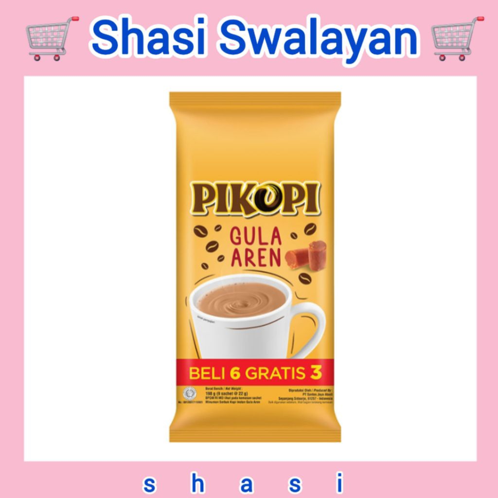 

Pikopi Kopi Instan Gula Aren 22 gr X 9 Sachet