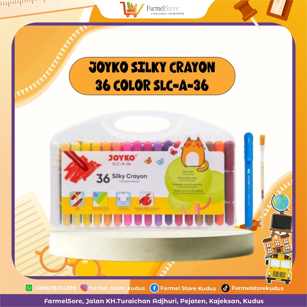 

Joyko Silky Crayon 36 Color SLC-A-36