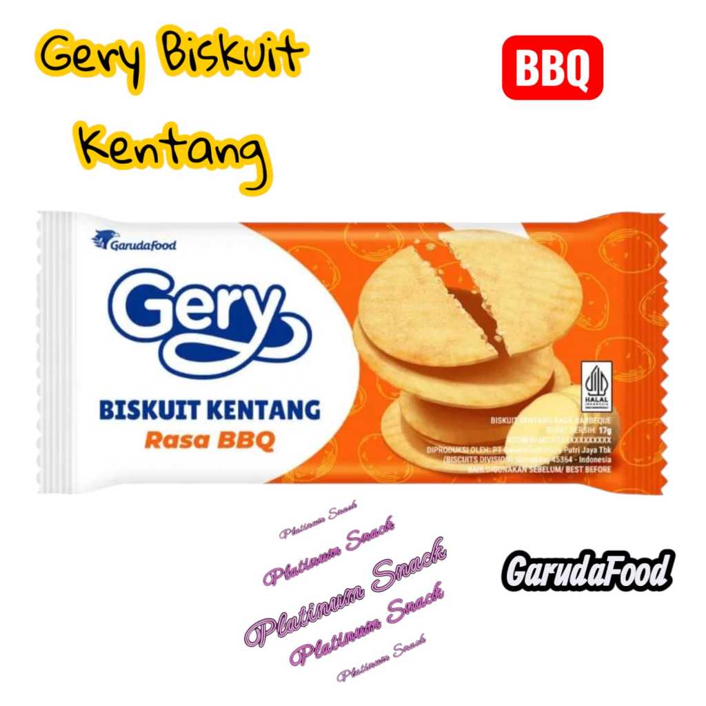 

Gery Potato Biscuit Barbeque | Isi 10 Bks | Garuda Food