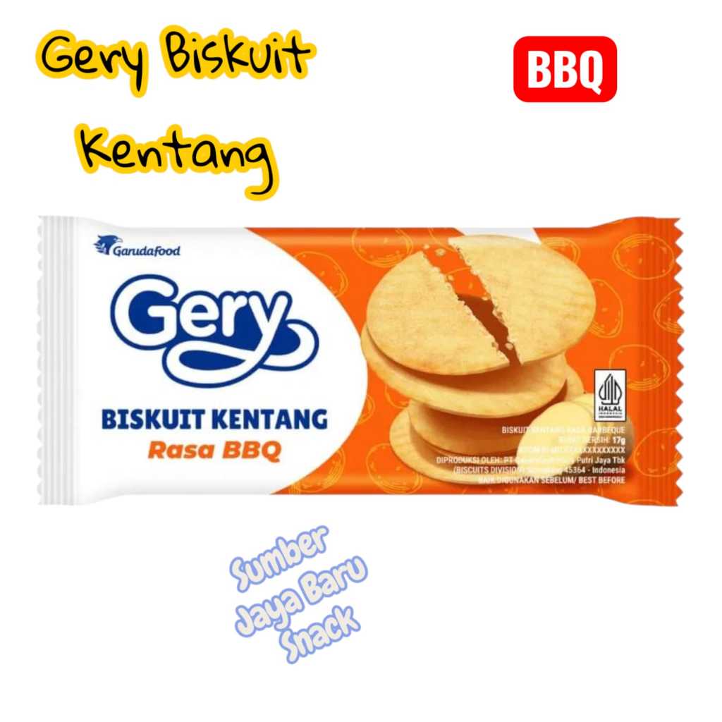 

Gery Potato Biscuit Barbeque | Isi 10 Bks | Garuda Food