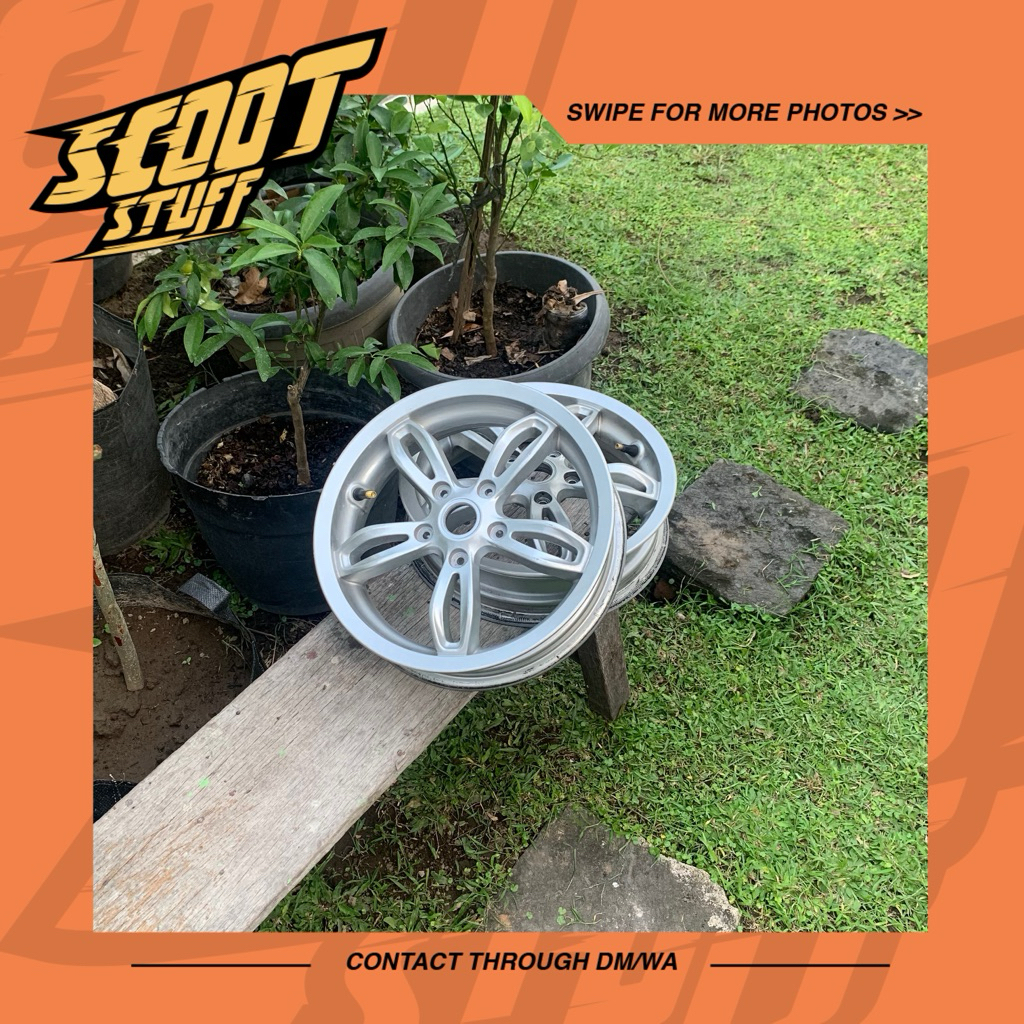 Velg Depan Set Primavera ABS Silver Vespa Sprint Primavera S LX Sprint Super PX PS Excel Exclusive R