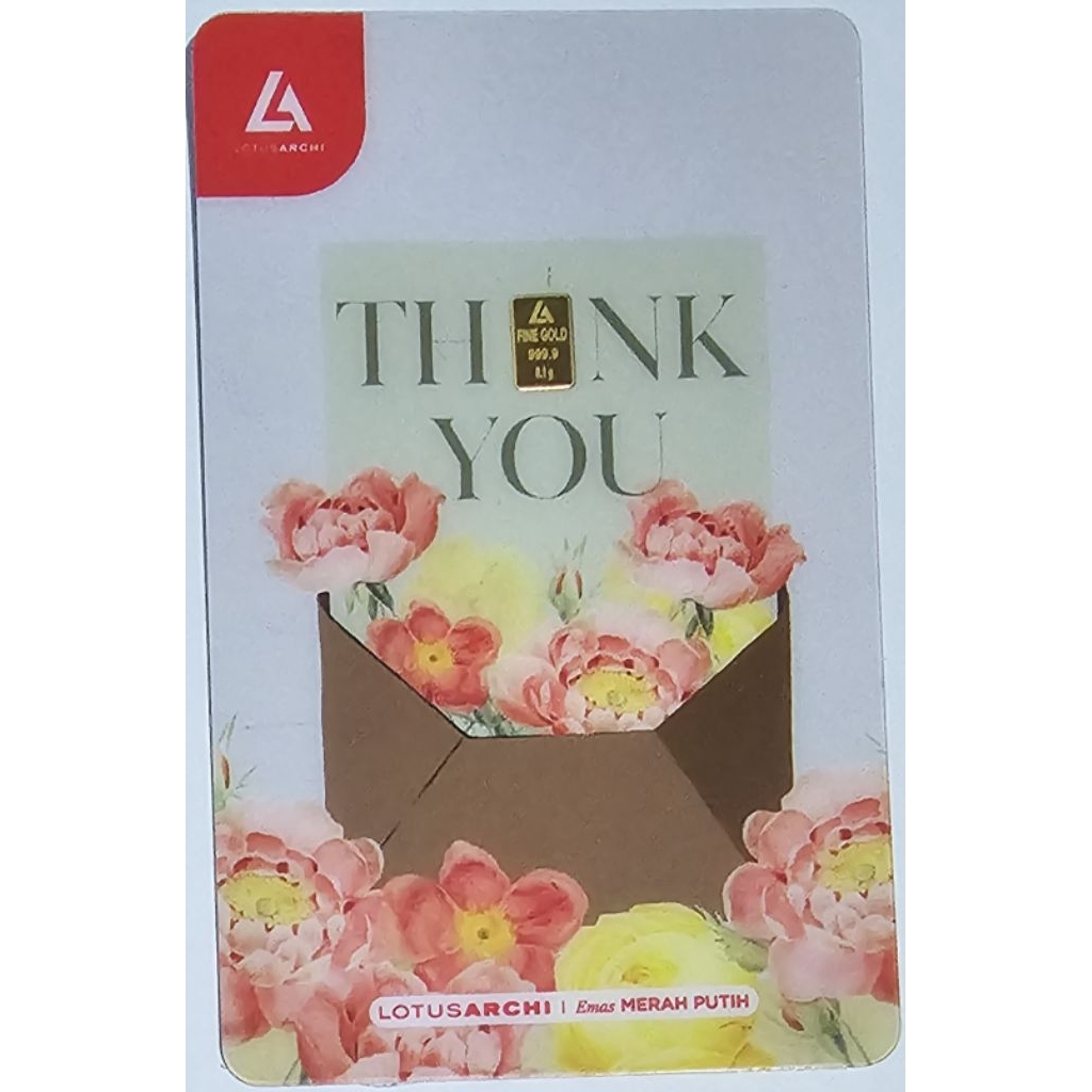 Logam Mulia Lotus Archi 0.1 Gram Thank You